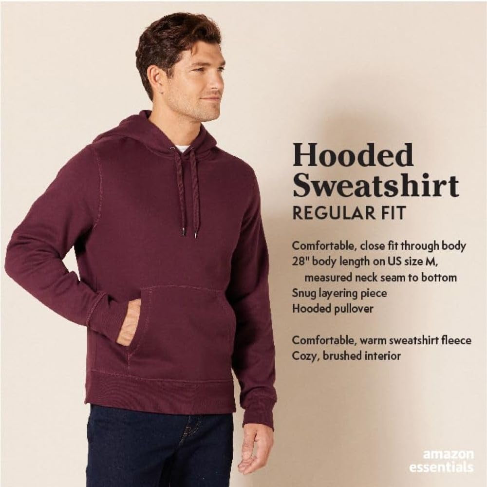 Mens Fleece Pullover Hooded Sweatshirt
